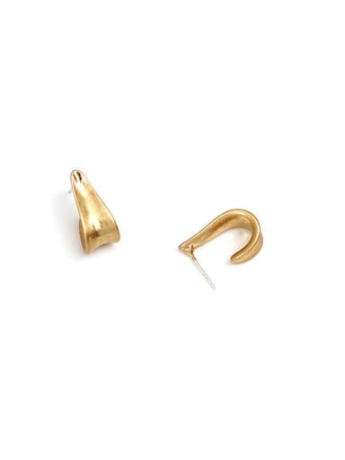 Copper Smooth Geometric Minimalist Stud Trend Korean Fashion Earring