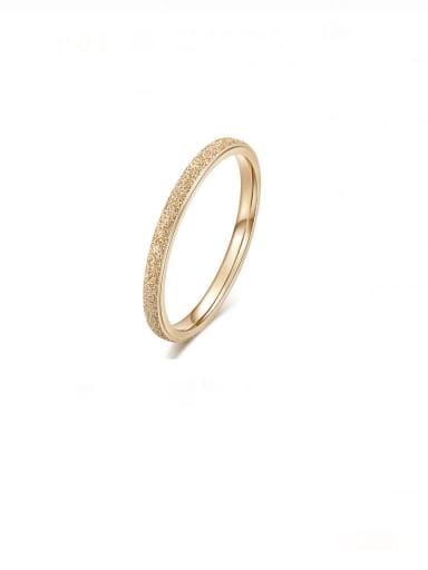 Gold Wide 2mm 25128 Titanium  Round Geometric Minimalist Band Ring