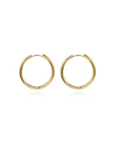 Small gold Copper Round Minimalist Huggie Trend Korean Fashion Earring