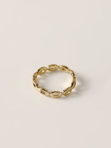 Brass Geometric Minimalist Band Fashion Ring
