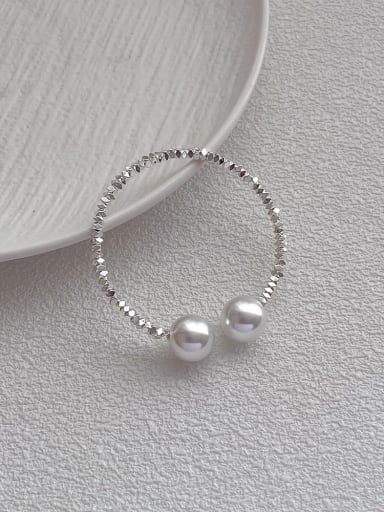 F252  Pearl Bracelet Brass Imitation Pearl Geometric Minimalist Necklace