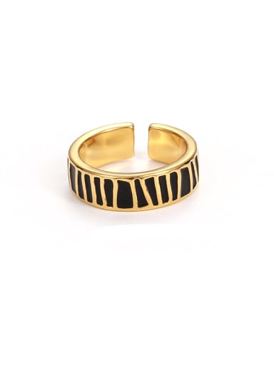 (pre sale, (non adjustable) Brass Enamel Irregular Minimalist Band Ring