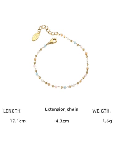 Brass Natural Stone Minimalist Geometric Bracelet and Necklace Set