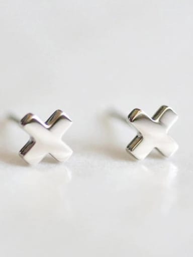 Stainless steel Cross Minimalist Stud Earring