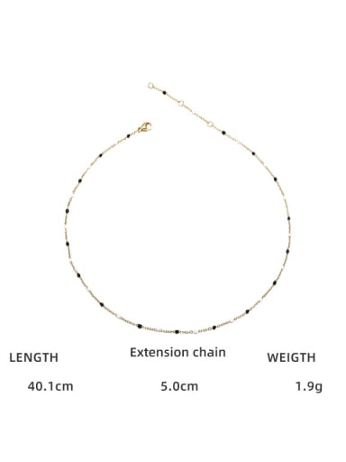 Titanium Steel Enamel Irregular Minimalist Necklace