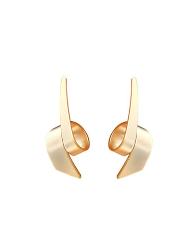 Brass Smooth Irregular Minimalist Stud Earring