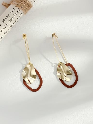 Copper Enamel  Minimalist  long geometric  Drop Trend Korean Fashion Earring
