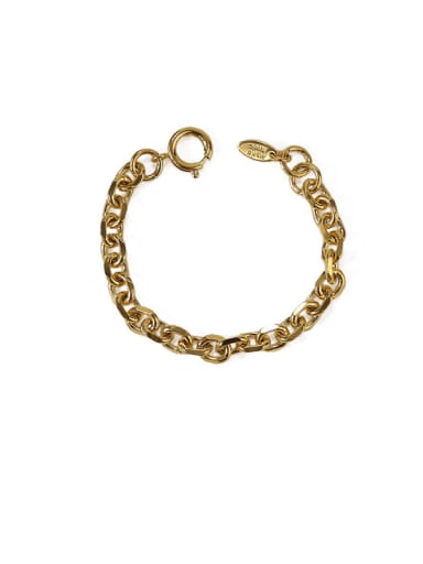 Brass Geometric Vintage Hip-hop style thick chain Necklace