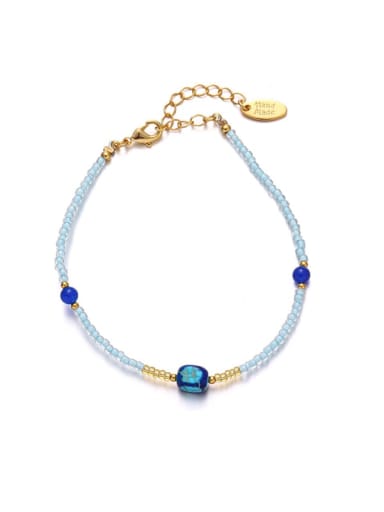 Bracelet Brass Natural Stone Trend Irregular Bracelet and Necklace Set