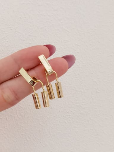 Brass Locket Minimalist Drop Earring