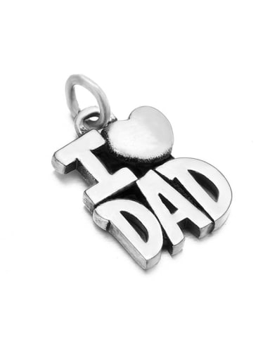 custom Stainless steel retro English letters diy jewelry accessories