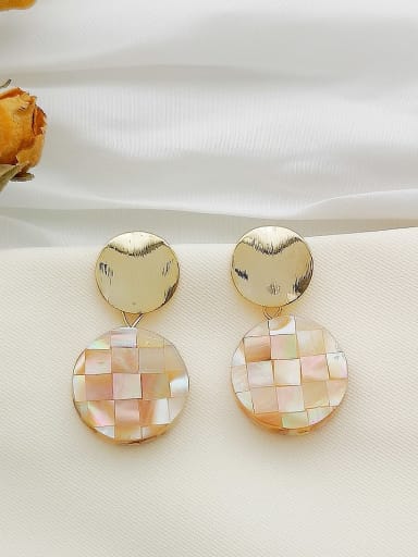 Copper  Round Minimalist Stud Trend Korean Fashion Earring