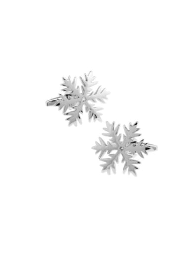 Brass Flower Trend  Snowflake Cuff Link