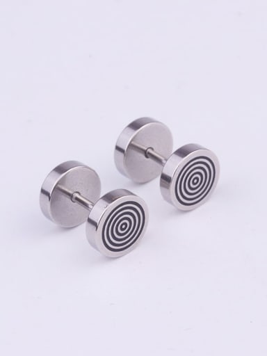1# steel color Stainless steel Bell Minimalist Stud Earring