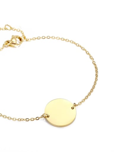 gold Color customize Stainless steel round 15cm Bracelet