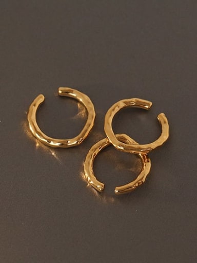 Brass Geometric Minimalist Single Earring