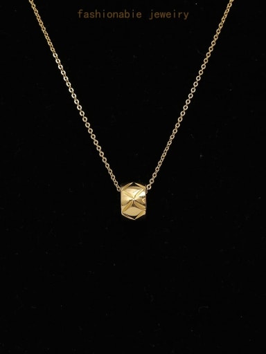 Brass smooth Geometric Minimalist Trend Korean Fashion Necklace