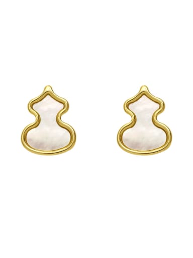 Brass Shell Irregular Minimalist Stud Trend Korean Fashion Earring