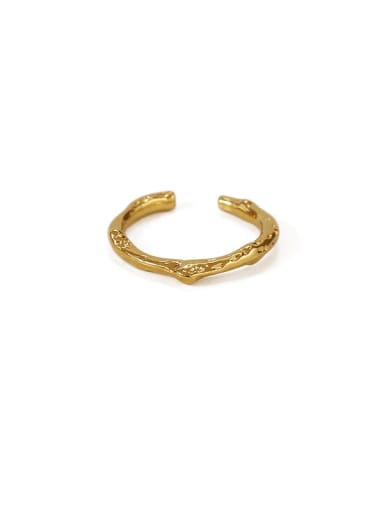 Concave convex ring Brass Irregular Vintage Large Metal Wire  Band Ring