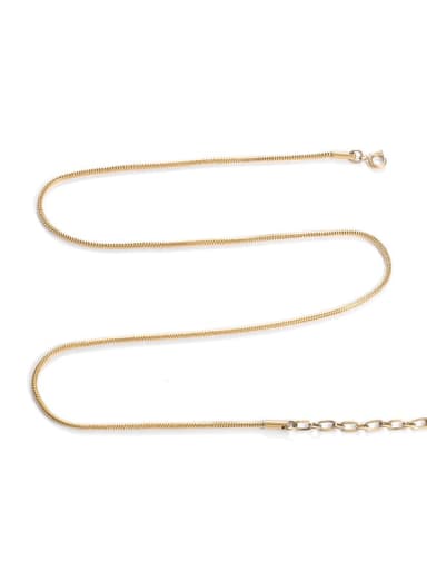 Gold no pendant, Titanium Steel Snake Minimalist Chain