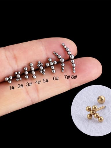 875 steel Brass Bead Geometric Minimalist Single Earring(Only-One)