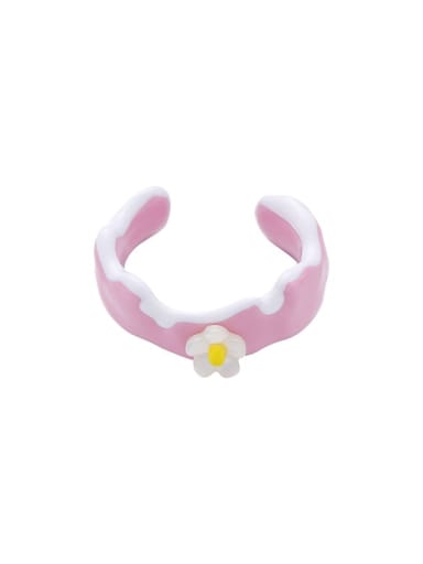 Alloy Enamel Multi Color Flower Cute Band Ring