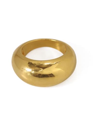 Brass Smooth Geometric Minimalist Band Ring