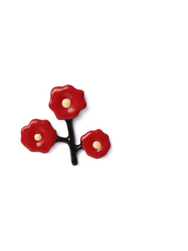 Alloy Enamel Flower Cute Single Earring