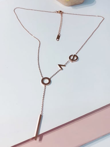 Titanium Letter Love Trend Initials Necklace