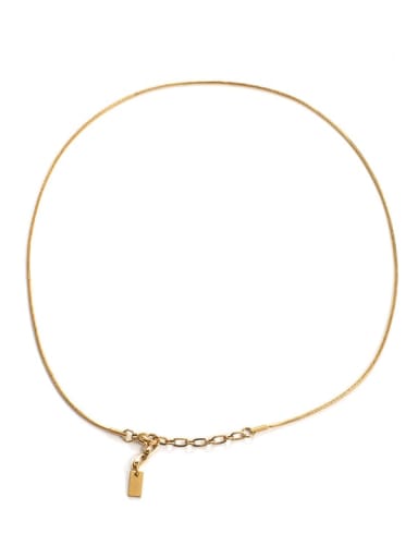 Gold (no pendant, Titanium Steel Snake Minimalist Snake Chain
