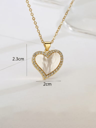 Brass Shell Butterfly Heart Minimalist Necklace