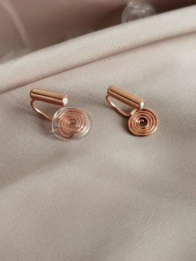 Rose gold Brass Geometric Minimalist Stud Earring