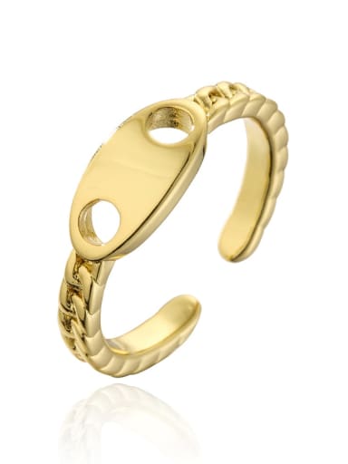12233 Brass Geometric Trend Ring