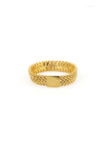 Brass Geometric chain Vintage Band Ring