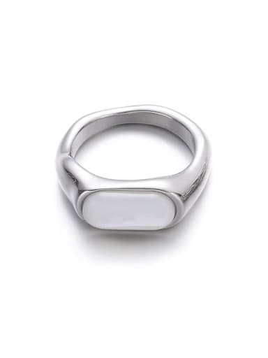 Shell Ring Brass Shell Geometric Minimalist Band Ring