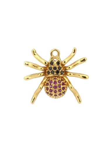 Brass Cubic Zirconia Insect Vintage Necklace