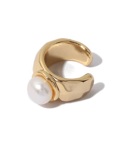 Brass Imitation Pearl Geometric Vintage Single Earring