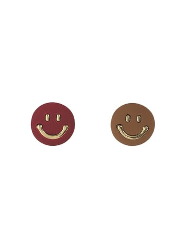 Copper smiling face Cute Stud Trend Korean Fashion Earring