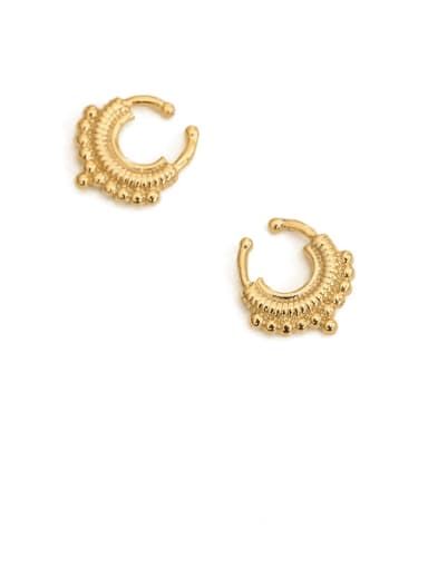Brass Wing bead Vintage Clip Earring
