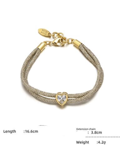 Love Zircon Bracelet Brass Irregular Trend Necklace