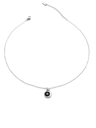 Titanium Steel Enamel Star Minimalist Necklace