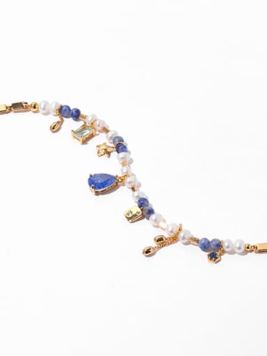Brass Cubic Zirconia Water Drop Vintage Necklace