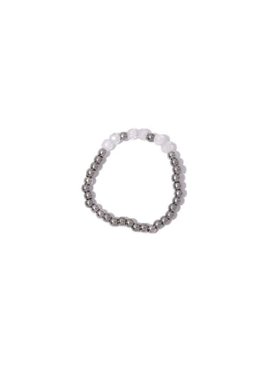 Titanium Steel Bead Geometric Minimalist Bead Ring
