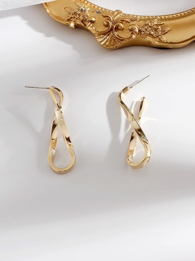 Copper Smooth Bowknot Minimalist Stud Trend Korean Fashion Earring