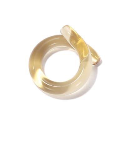 Off white ring Coloured Glaze Geometric Minimalist Band Ring
