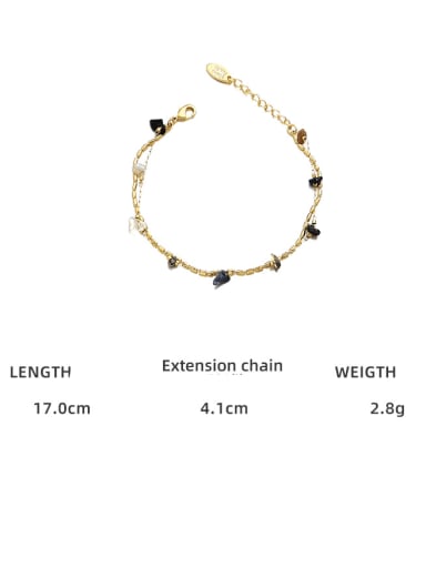 Brass Natural Stone Vintage Irregular Bracelet and Necklace Set
