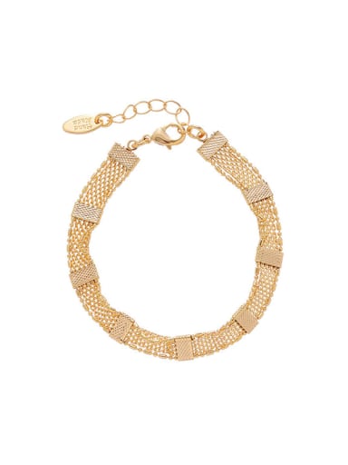 Multi layer chain bracelet Brass Geometric Hip Hop Necklace