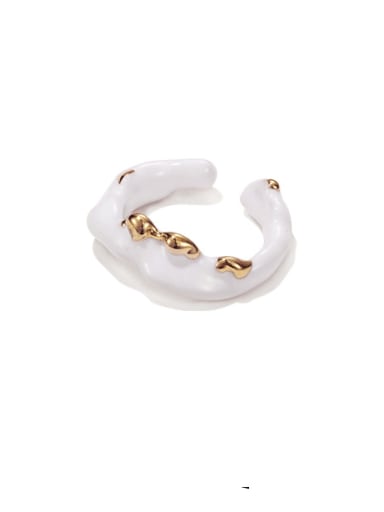 Style 1 Brass Enamel Geometric Minimalist Band Ring