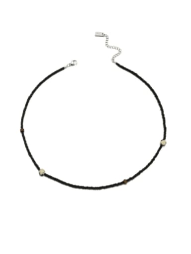 Titanium Steel MGB beads Geometric Minimalist Beaded Necklace