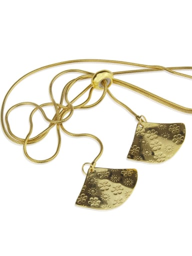 Brass smooth irregular minimalist Pendant Necklace
